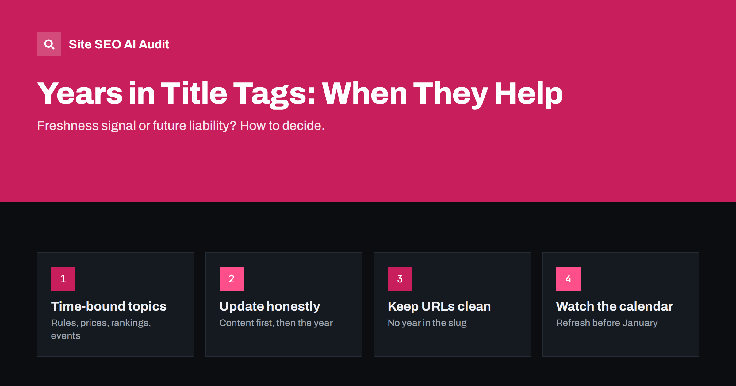Years in Title Tags: When Adding the Year Helps