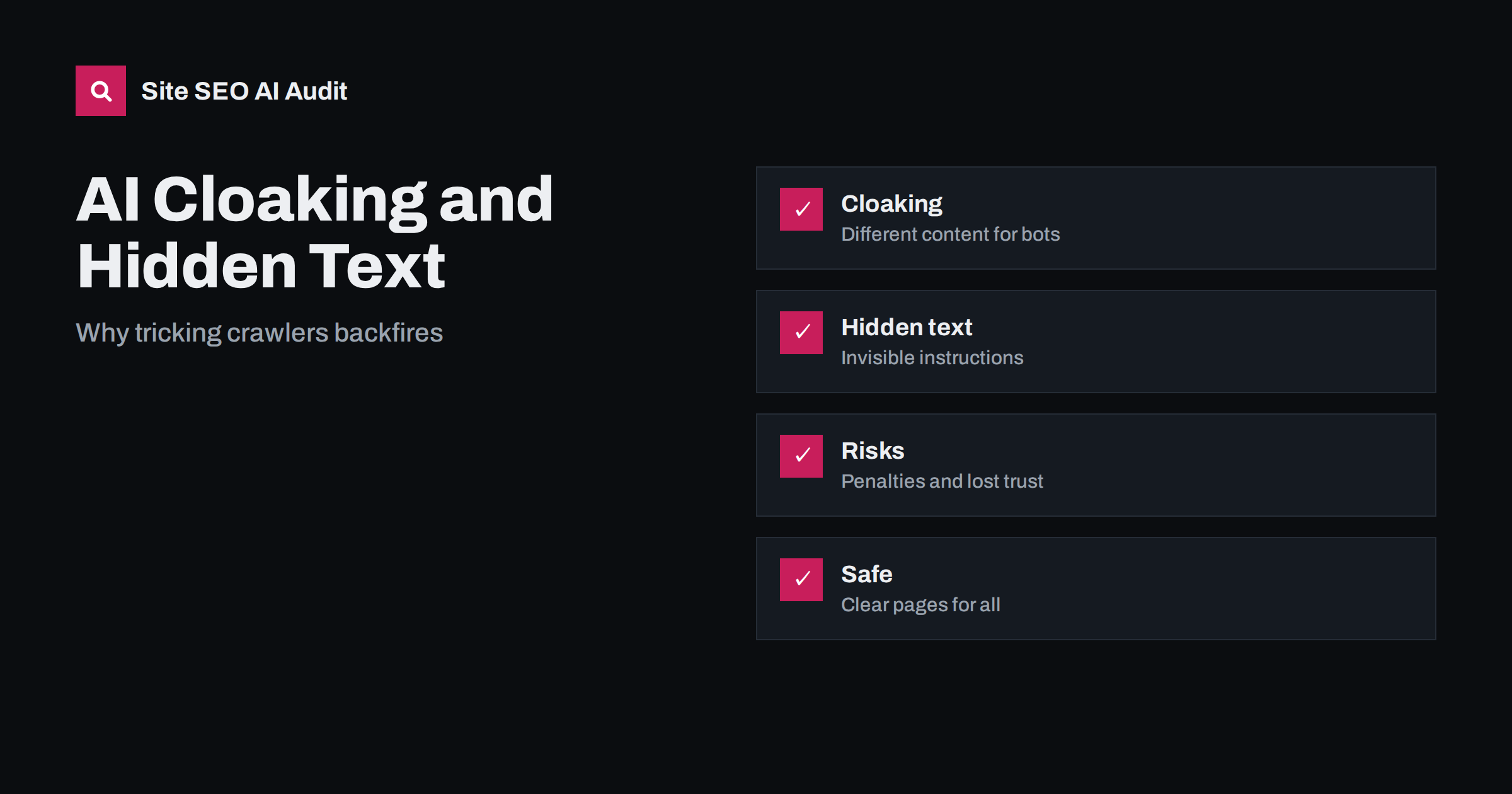 AI Cloaking and Hidden Text: Why Tricking Crawlers Backfires