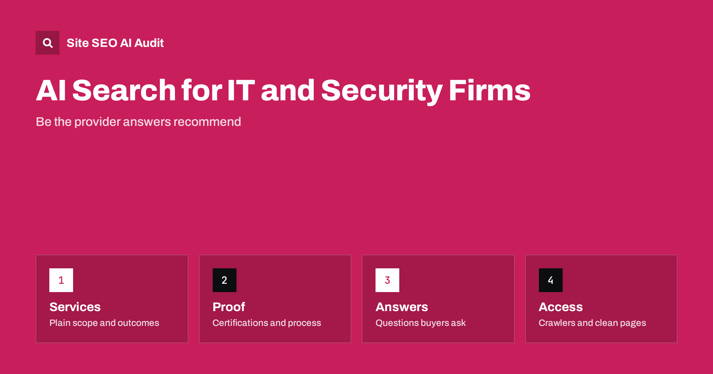 AI Search for Cybersecurity and IT Services Companies