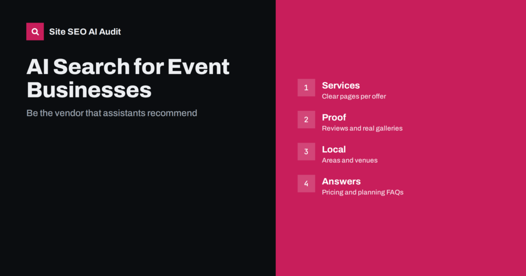AI Search for Event Planners, Photographers and Vendors