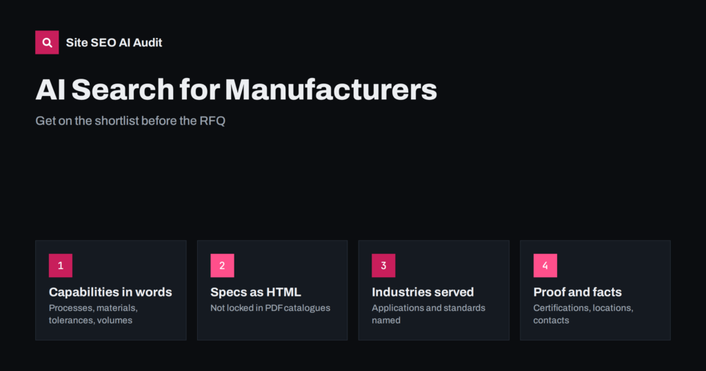 AI Search for Manufacturers and Industrial Suppliers