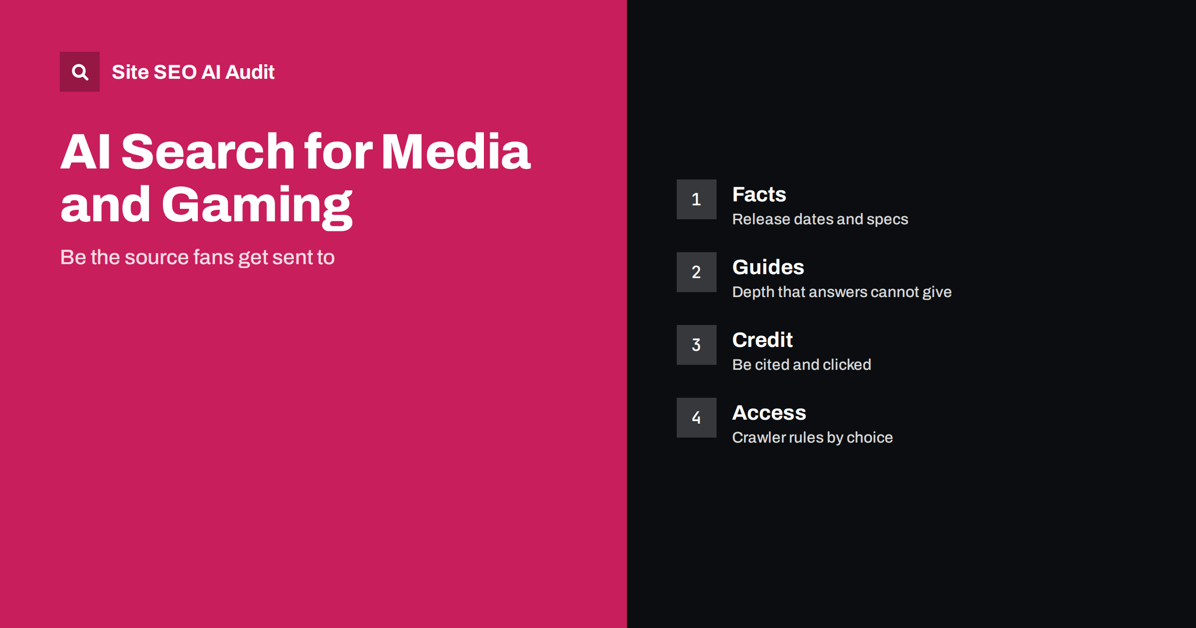 AI Search for Media, Entertainment and Gaming Sites