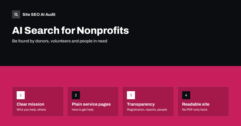 AI Search for Nonprofits and Charities: What to Fix