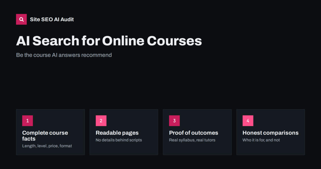 AI Search for Online Courses and Education Providers