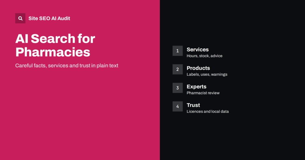 AI Search for Pharmacies and Health Product Retailers