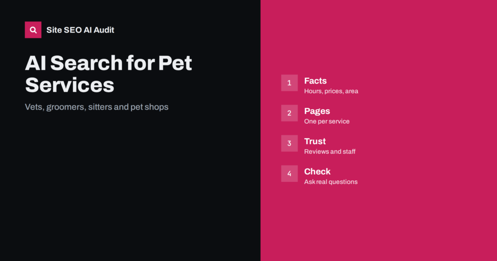 AI Search for Vets, Groomers and Pet Service Businesses