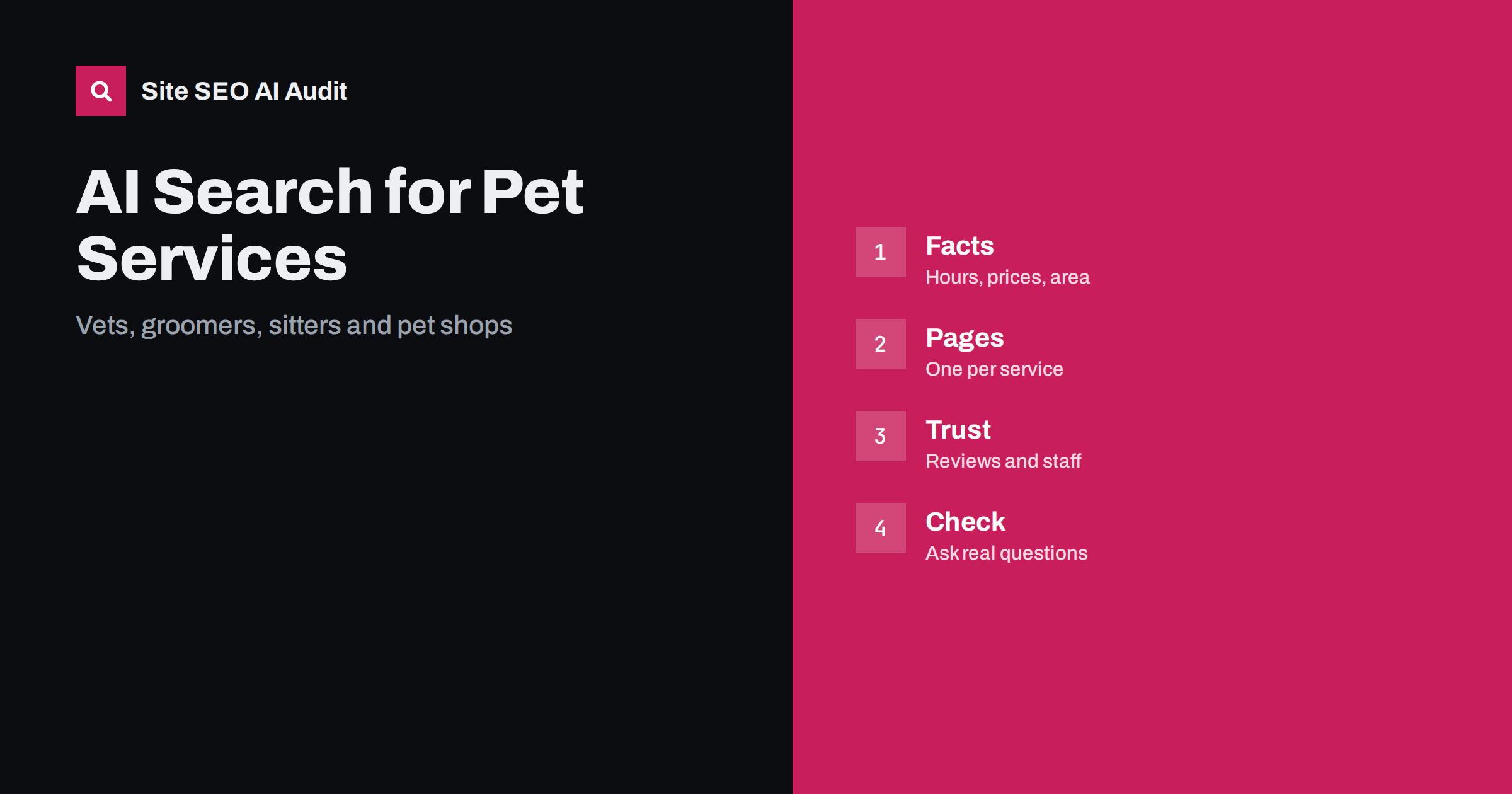 AI Search for Vets, Groomers and Pet Service Businesses
