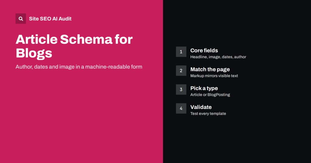 Article Schema for Blog Posts: Fields That Matter