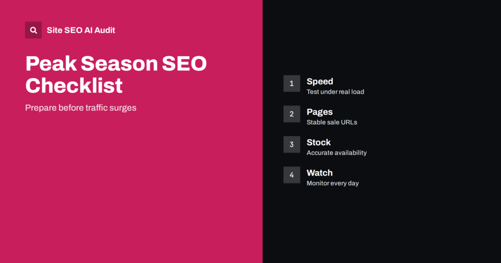 Peak Season SEO: A Technical Checklist Before Black Friday