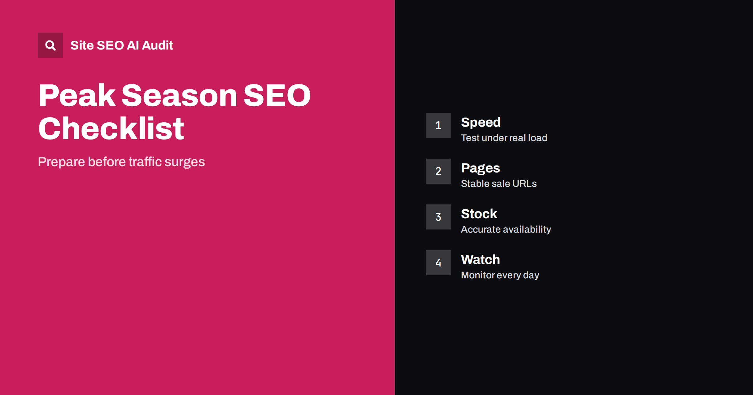 Peak Season SEO: A Technical Checklist Before Black Friday