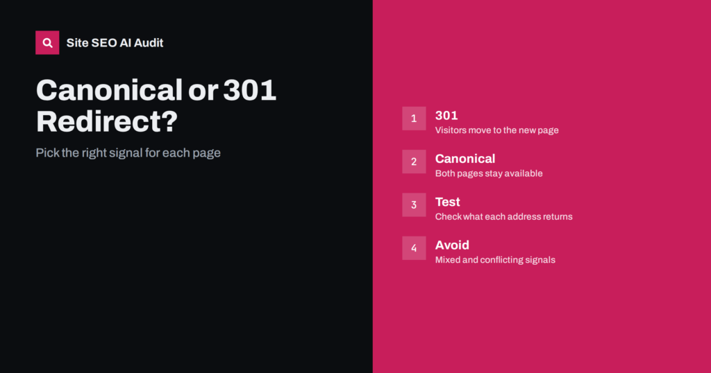 Canonical vs 301 Redirect: Which One Should You Use?