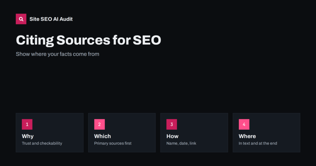 Citing Sources and References: Trust Signals for SEO