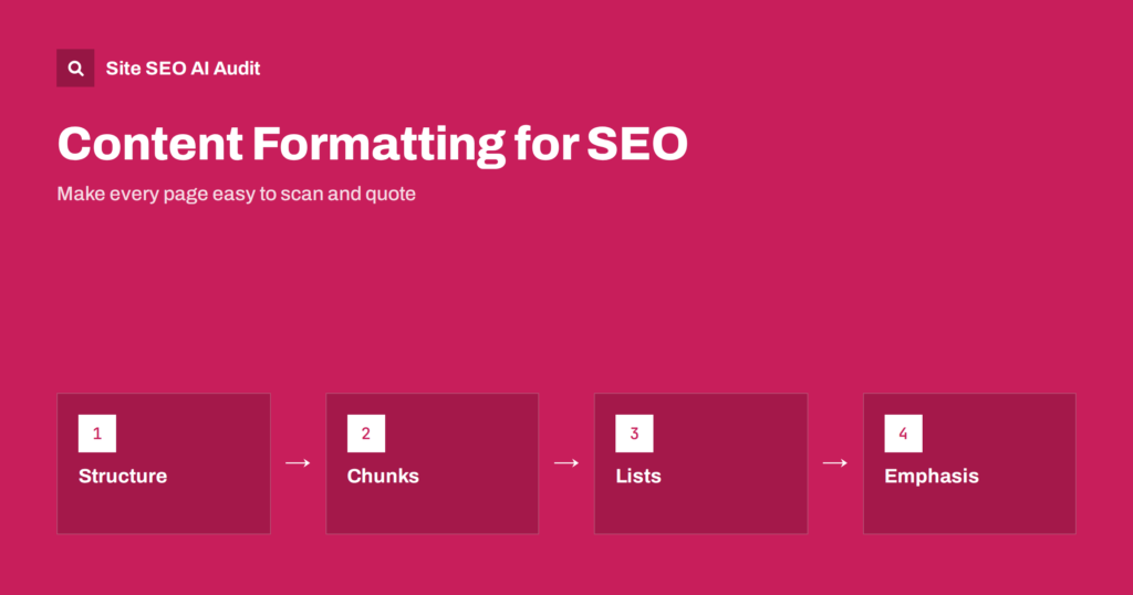 Content Formatting for SEO: Lists, Short Paragraphs, Bold