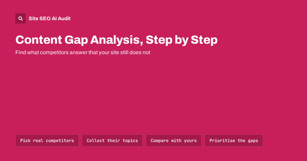 Content Gap Analysis: Find Topics Competitors Cover