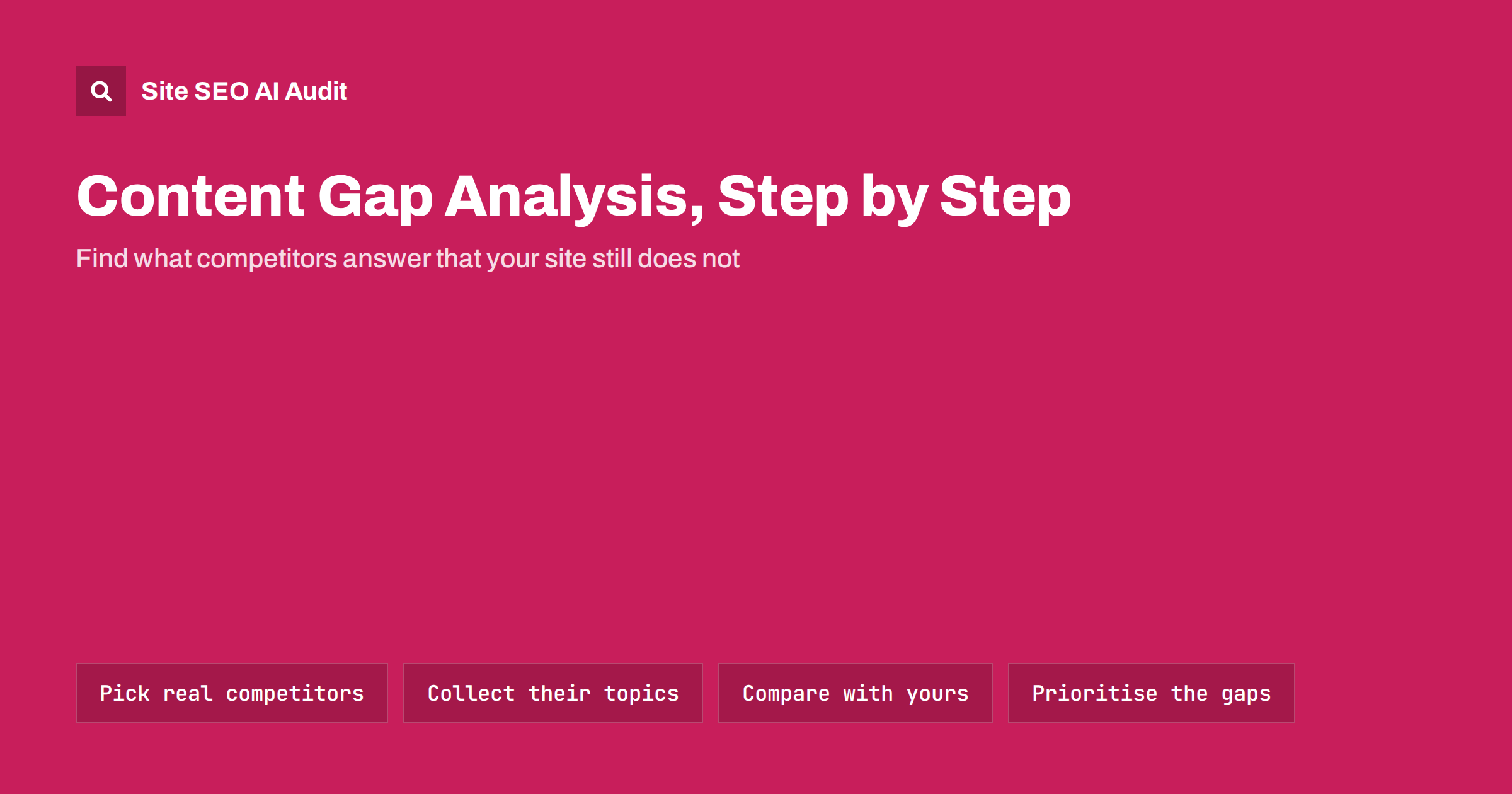 Content Gap Analysis: Find Topics Competitors Cover