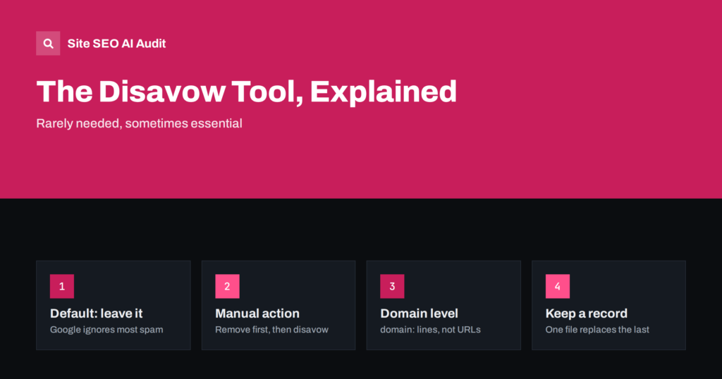 The Disavow Tool: When to Use It and When to Leave It