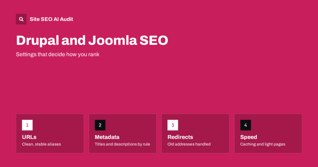 Drupal and Joomla SEO: Settings, Modules and Pitfalls