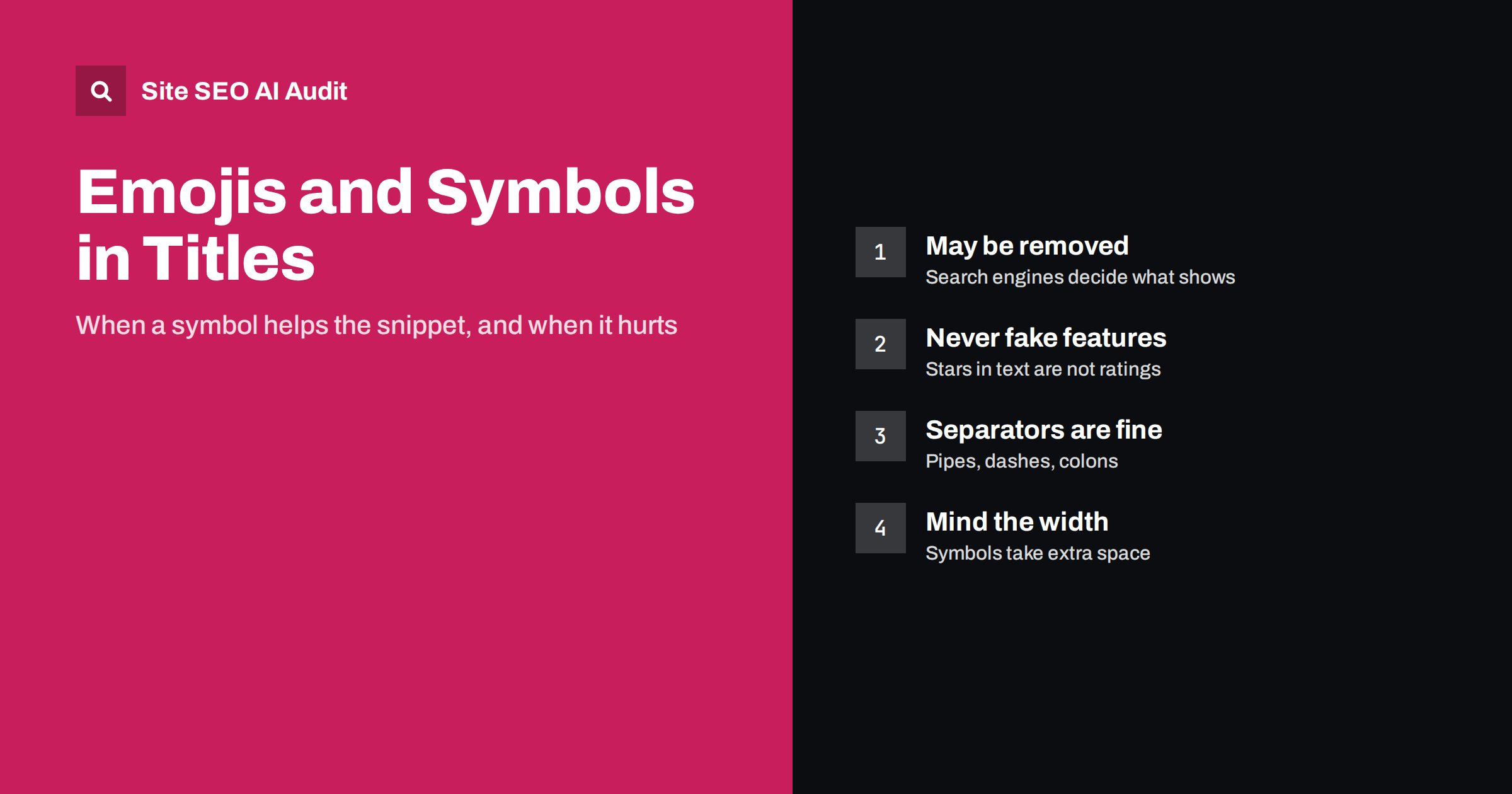 Emojis and Symbols in Title Tags and Meta Descriptions