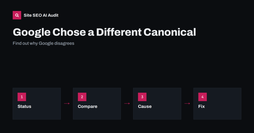 Google Chose a Different Canonical Than the User