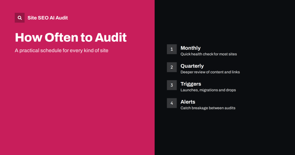 How Often Should You Run an SEO Audit? A Practical Schedule