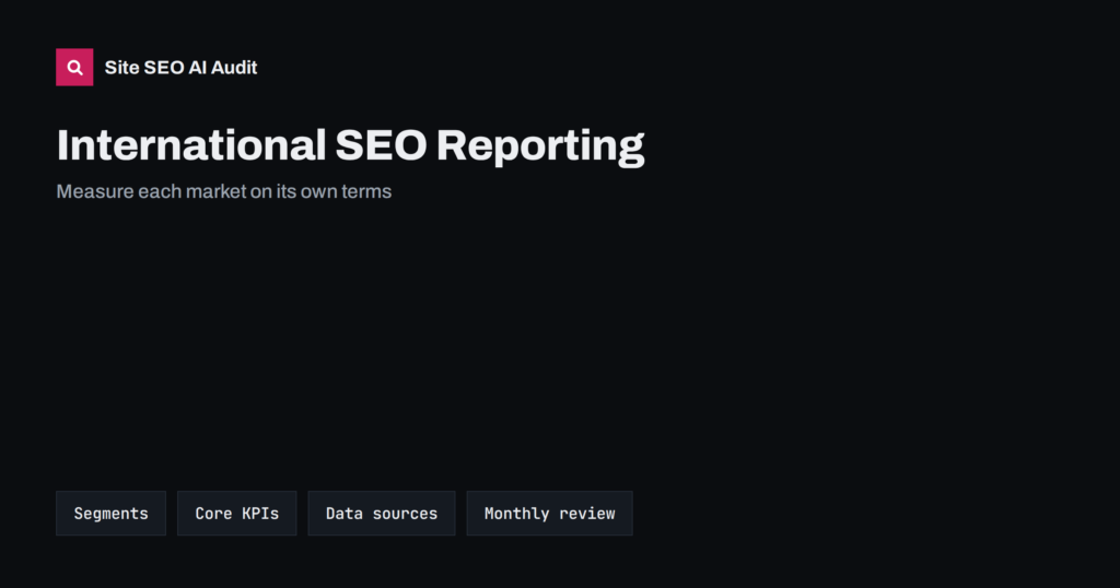 International SEO Reporting: KPIs by Country and Language