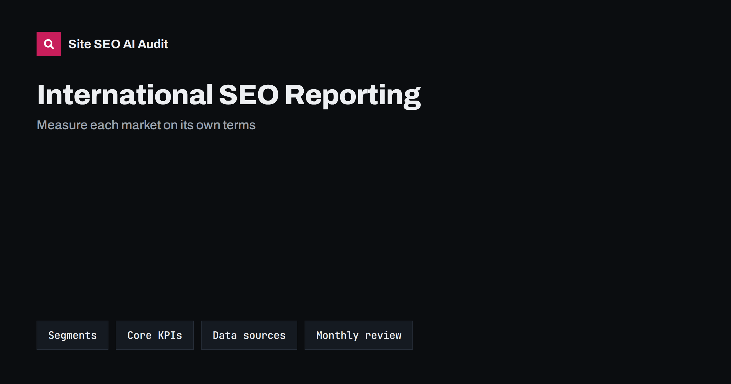 International SEO Reporting: KPIs by Country and Language