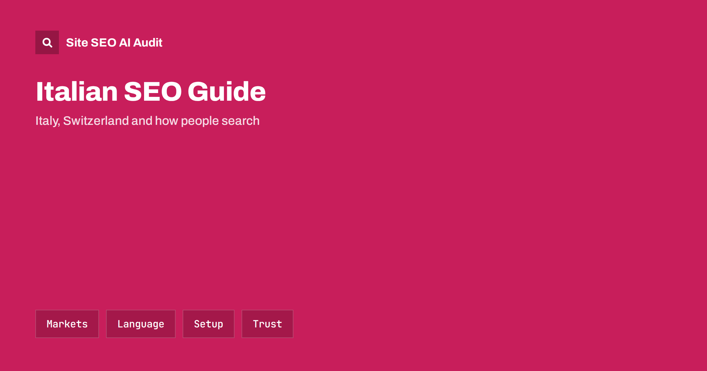 Italian SEO Guide: Italy, Switzerland and Search Habits