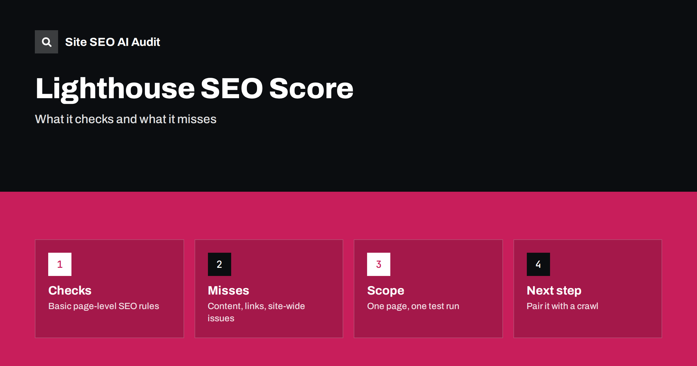 Lighthouse SEO Score: What It Checks and What It Misses