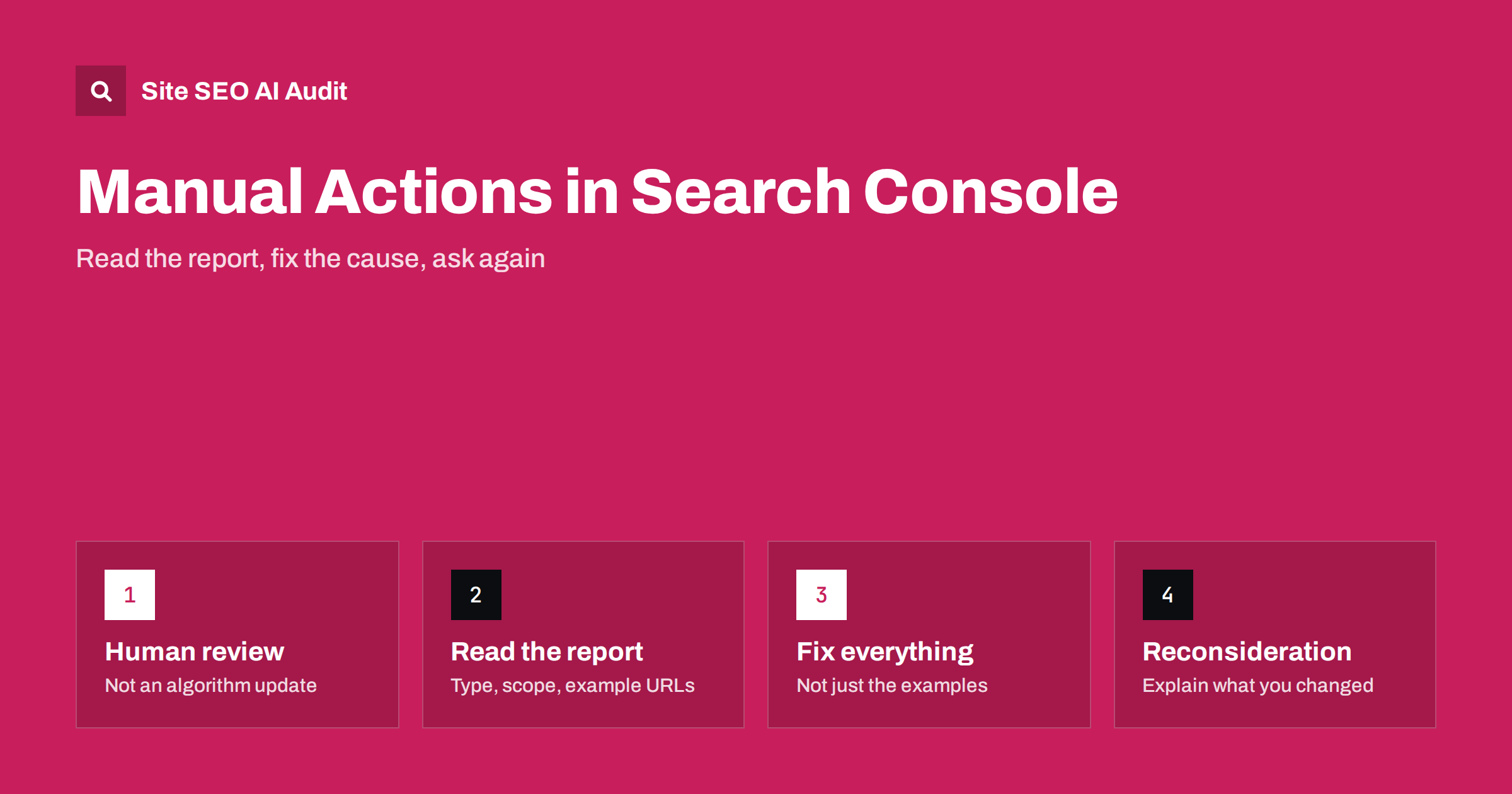 Manual Actions in Search Console: Types and How to Recover