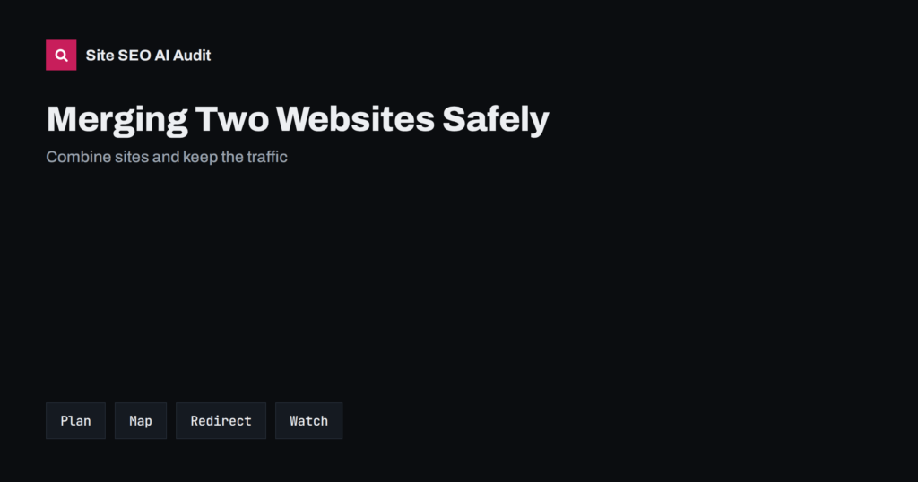 How to Merge Two Websites Without Losing SEO Traffic