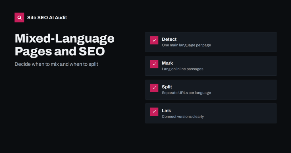 Mixed-Language Pages: SEO for Bilingual Content