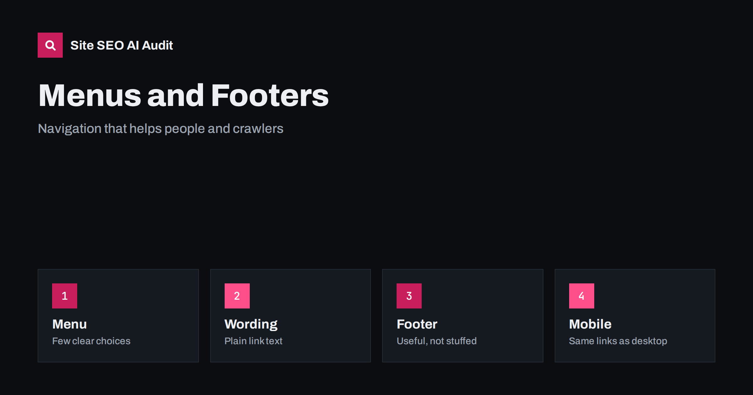Navigation Menus and Footer Links: An SEO Guide
