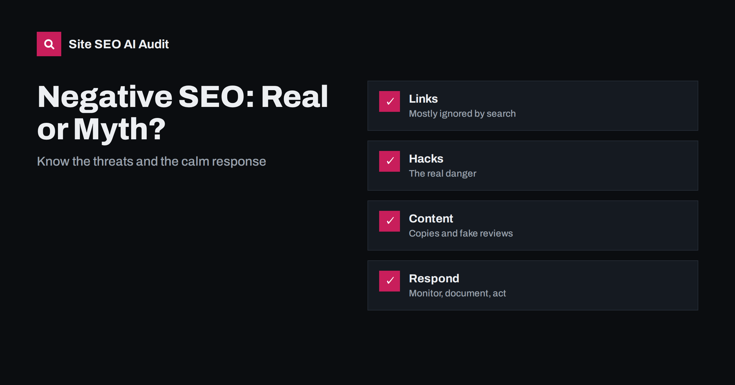 Negative SEO: What Is Real, What Is Myth and What to Do