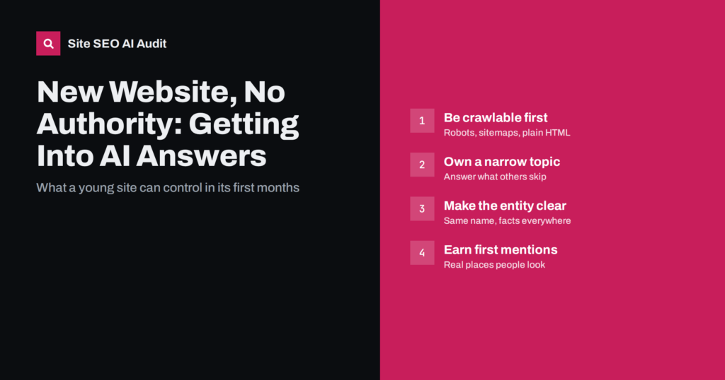 New Website, No Authority: Getting Into AI Answers