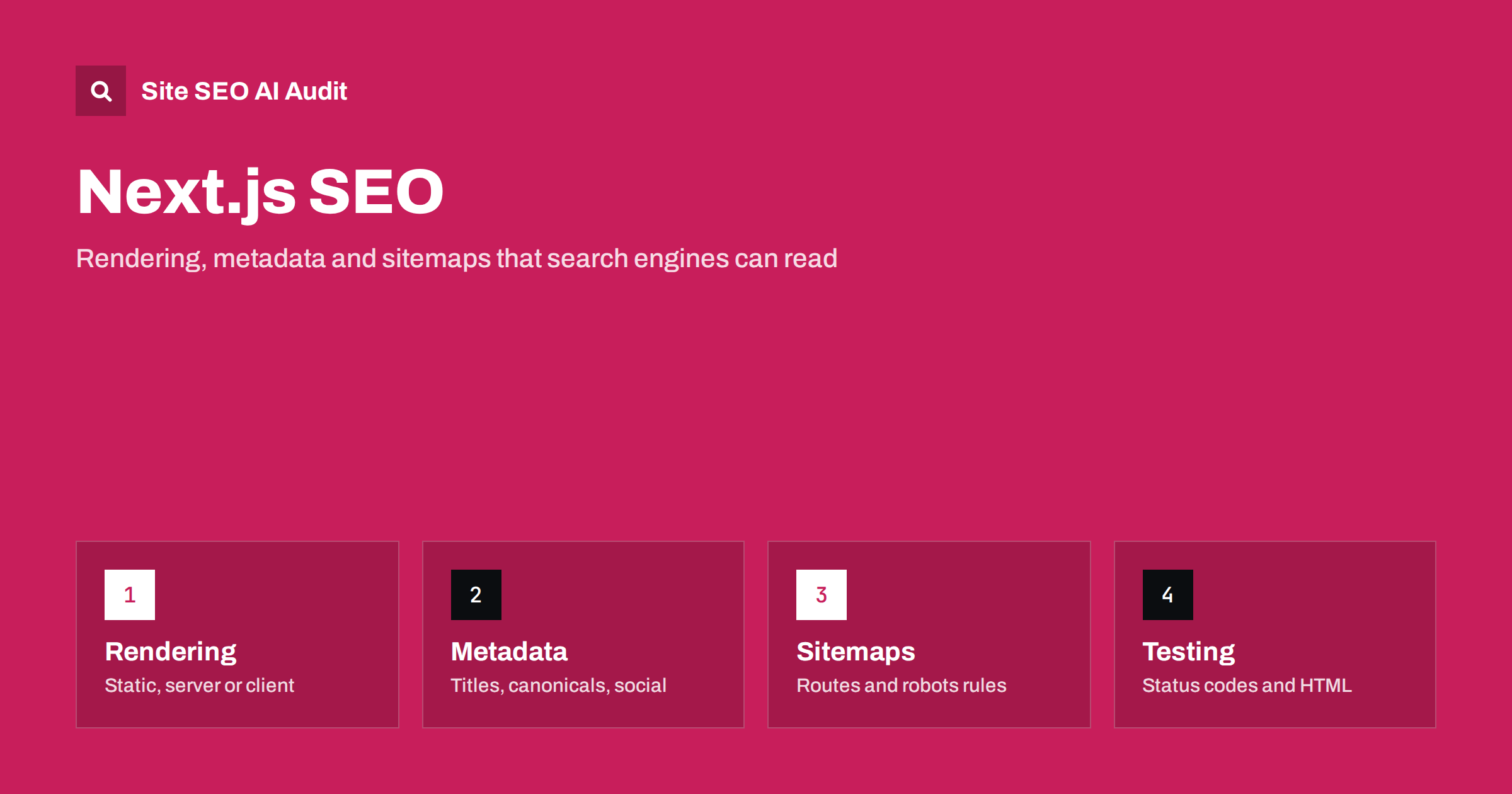 Next.js SEO: Rendering, Metadata and Sitemaps