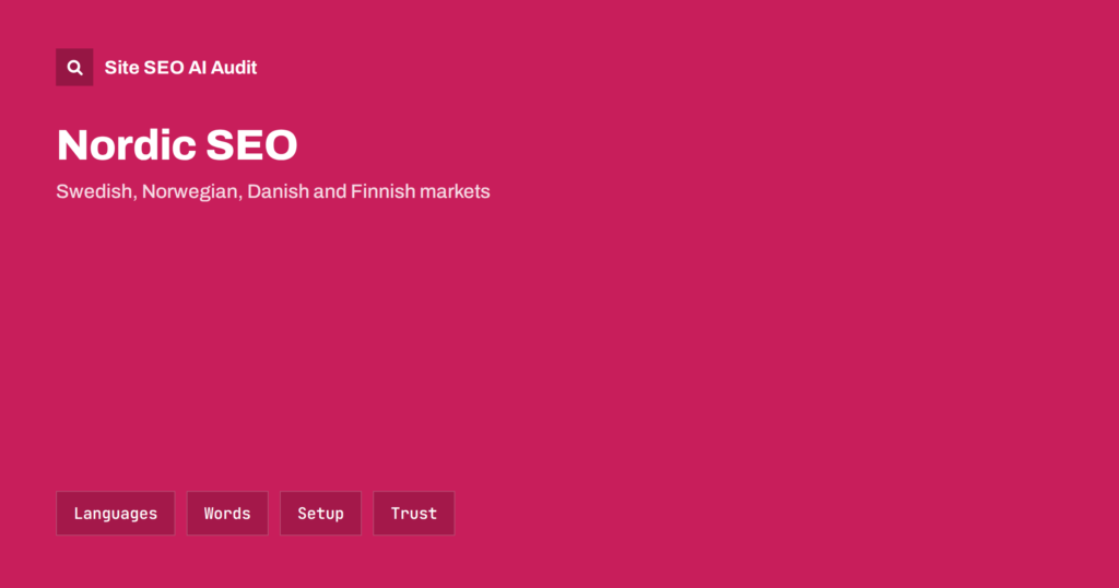Nordic SEO: Swedish, Norwegian, Danish and Finnish Sites