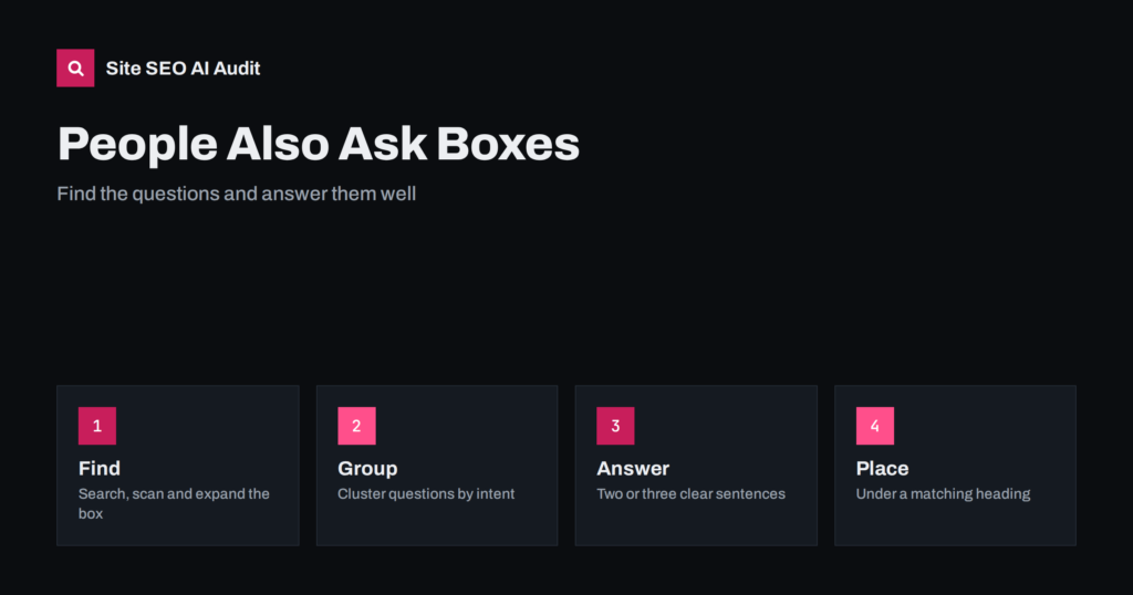 People Also Ask Boxes: How to Find and Answer Questions