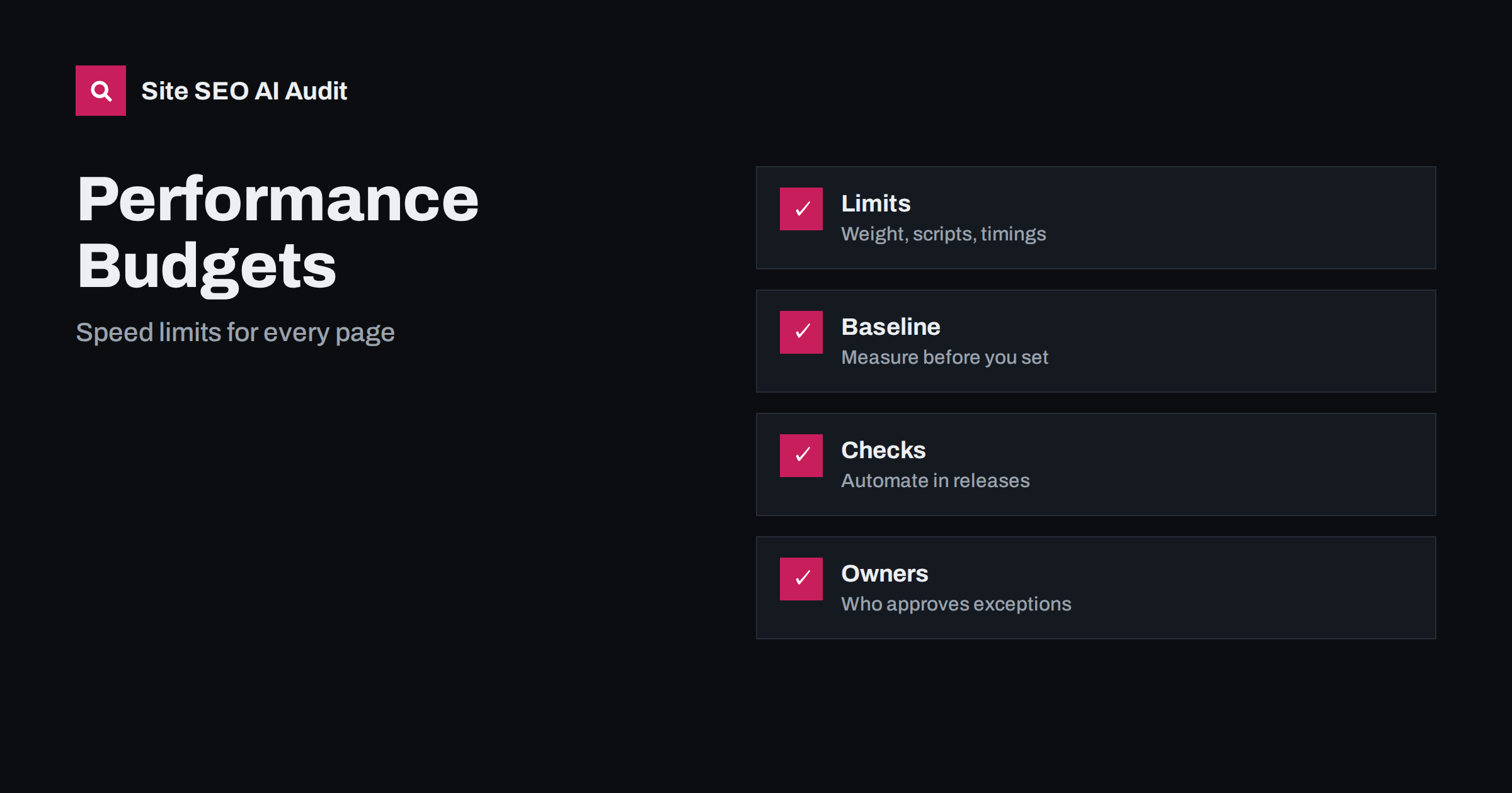 Performance Budgets: Set Speed Limits Before Pages Bloat