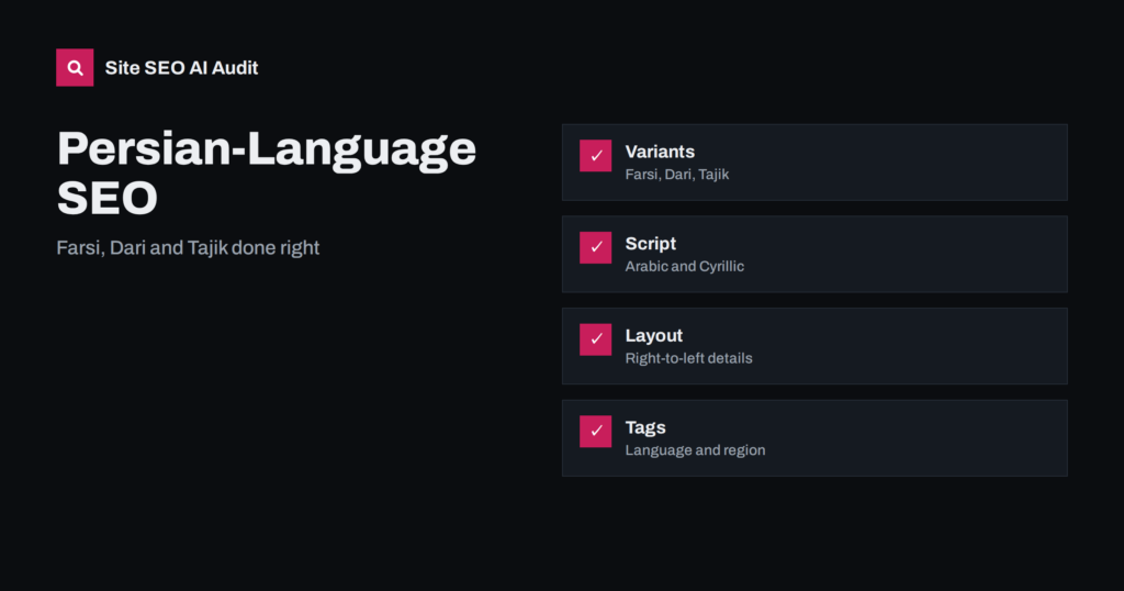 Persian-Language SEO: Farsi, Dari and Tajik Audiences