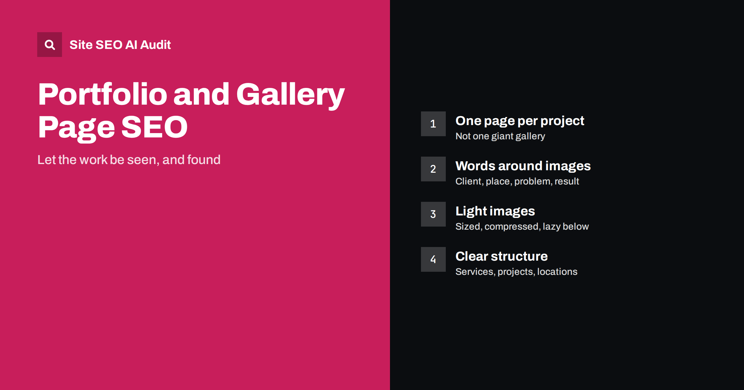 Portfolio and Gallery Pages: SEO for Image-Heavy Sites
