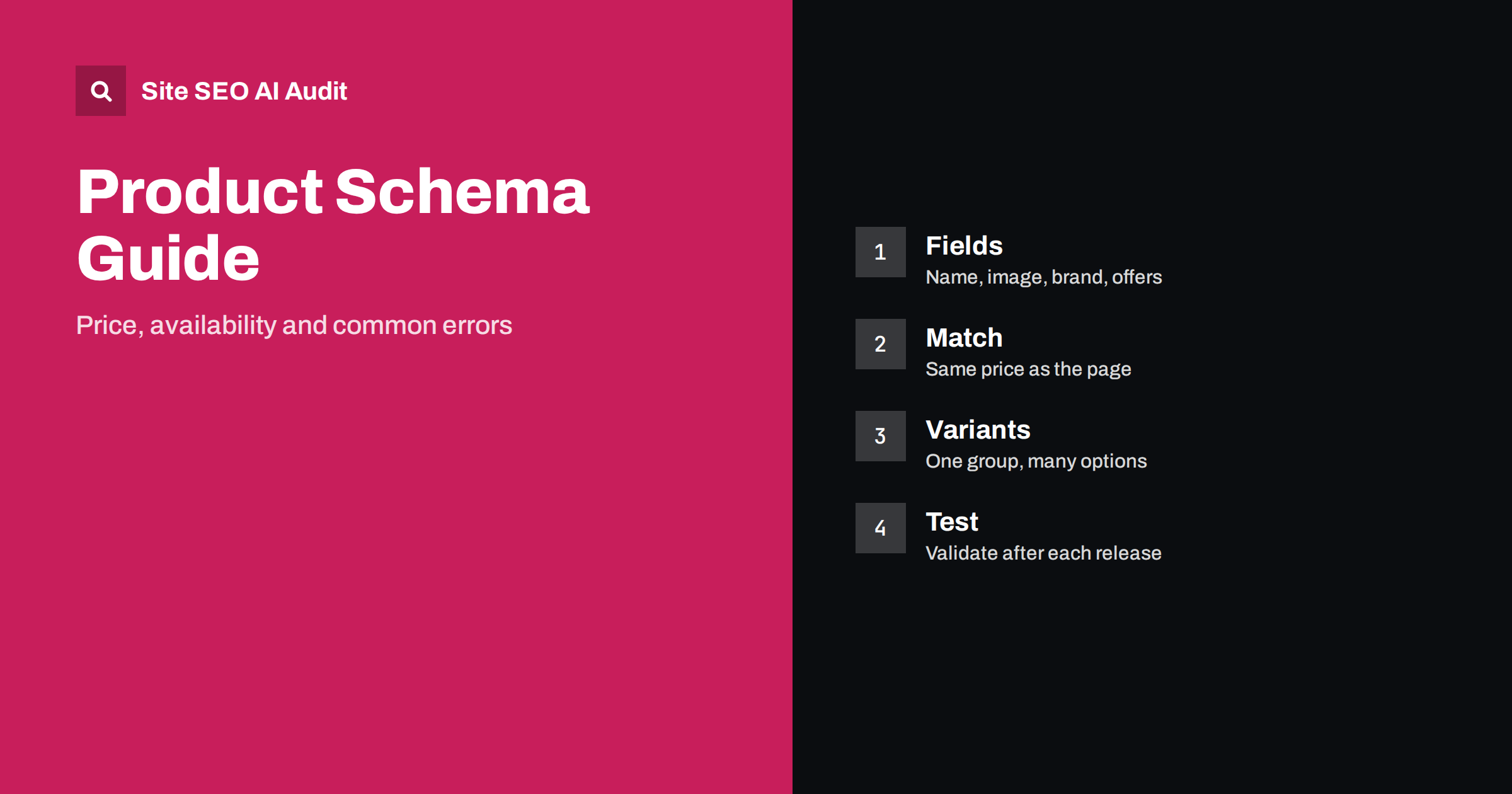 Product Schema: Price, Availability and Common Errors