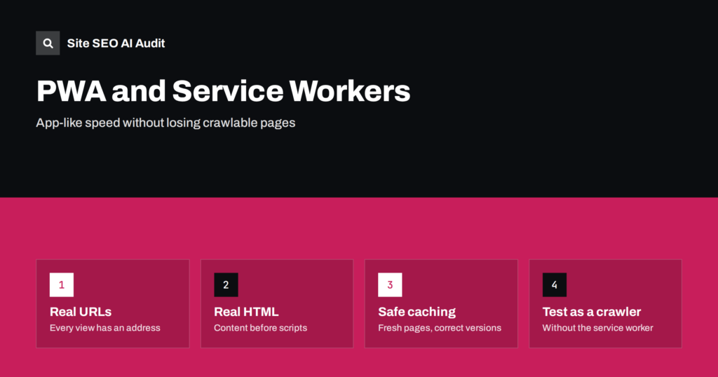Progressive Web Apps and Service Workers: SEO Checklist