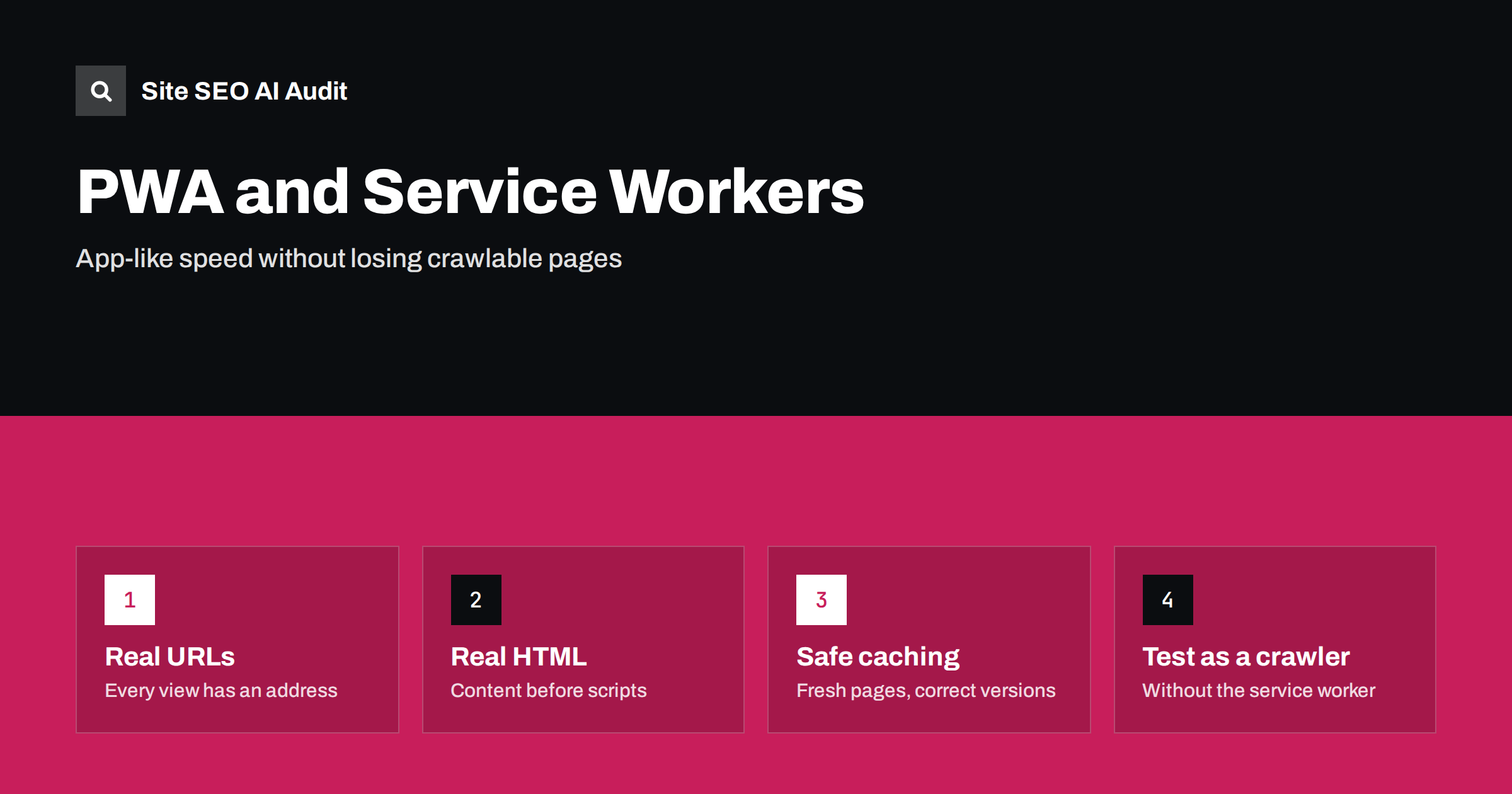 Progressive Web Apps and Service Workers: SEO Checklist
