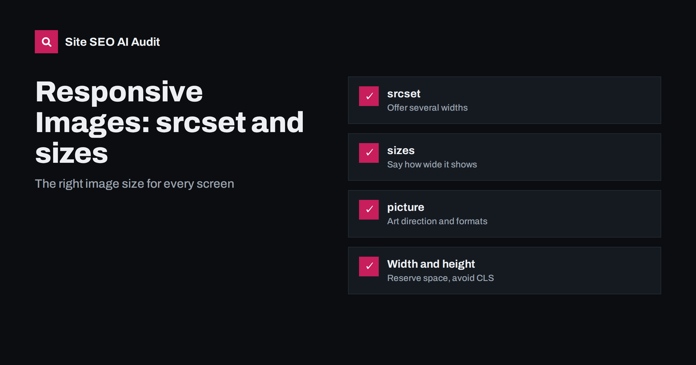 Responsive Images: srcset and sizes for Faster Pages