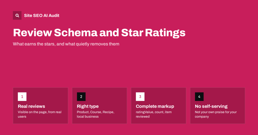 Review Schema and Star Ratings: Eligibility and Mistakes