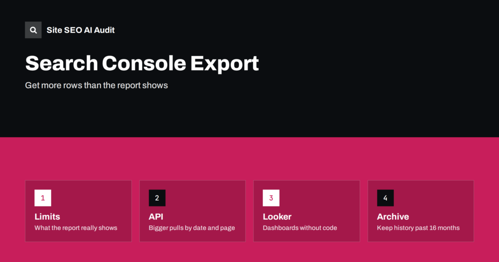 Exporting Search Console Data Beyond the 1,000-Row Limit