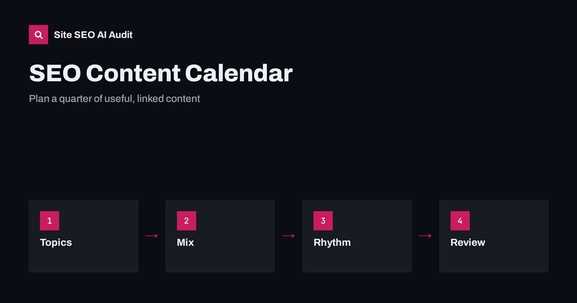 SEO Content Calendar: How to Plan a Quarter of Content