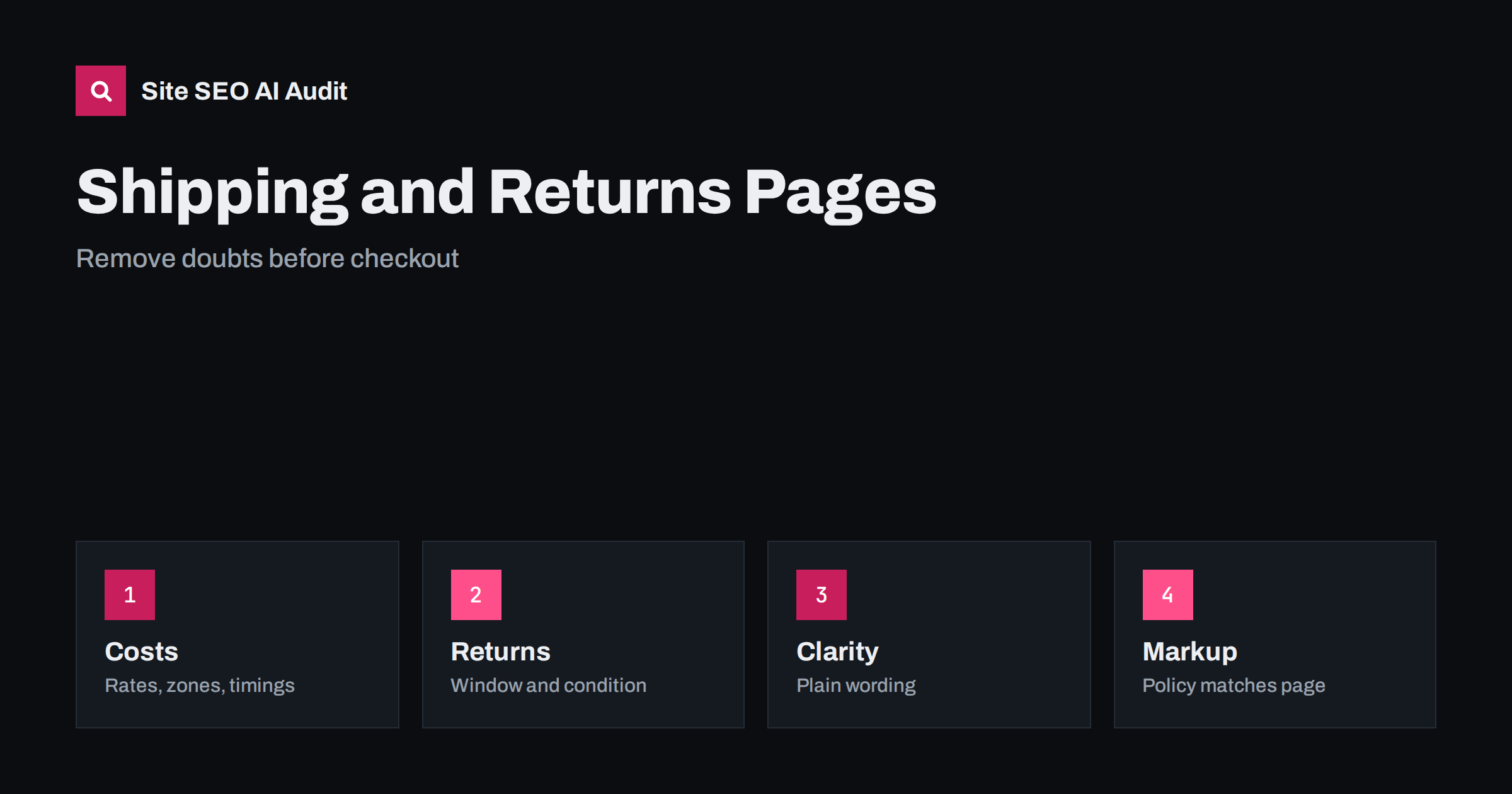 Shipping and Returns Pages: SEO and Trust for Stores