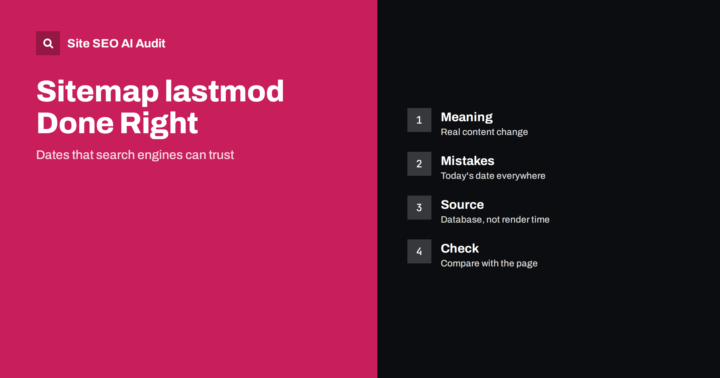 Sitemap lastmod: How to Keep Last-Modified Dates Accurate