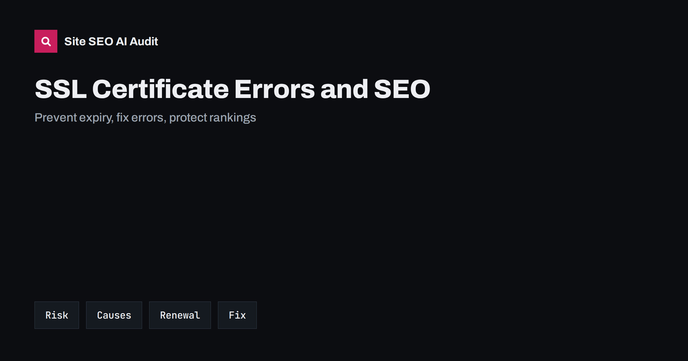 SSL Certificate Errors and Expiry: The SEO Impact